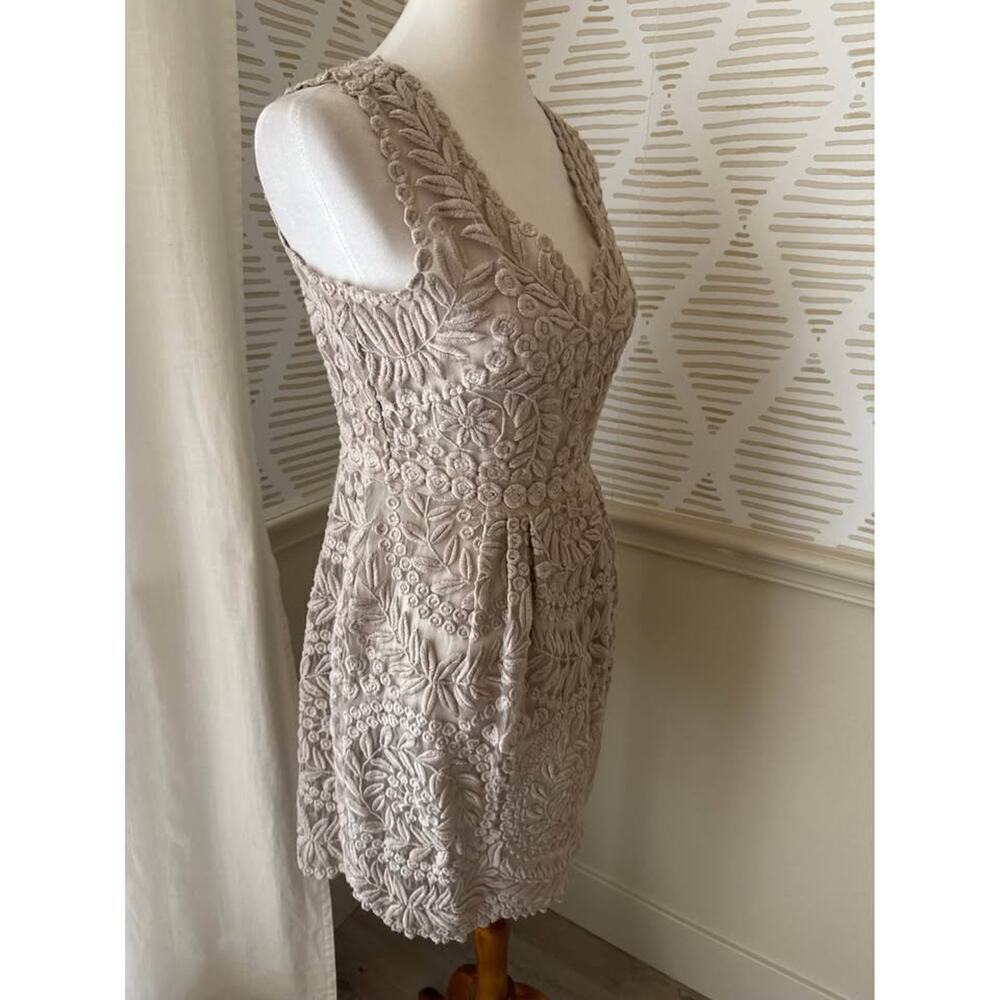 Anthropologie Yoana Baraschi Size 6 Veiled Alder Gossamer Silk Intricate Dress - Picture 6 of 8